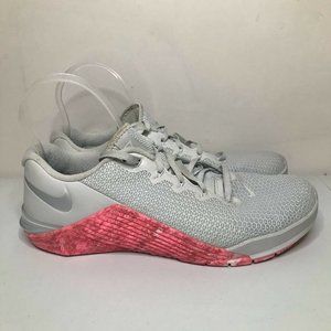Nike Metcon Women's 10 Pure Platinum Lifting Workout Lace Up Athletic Sneaker
